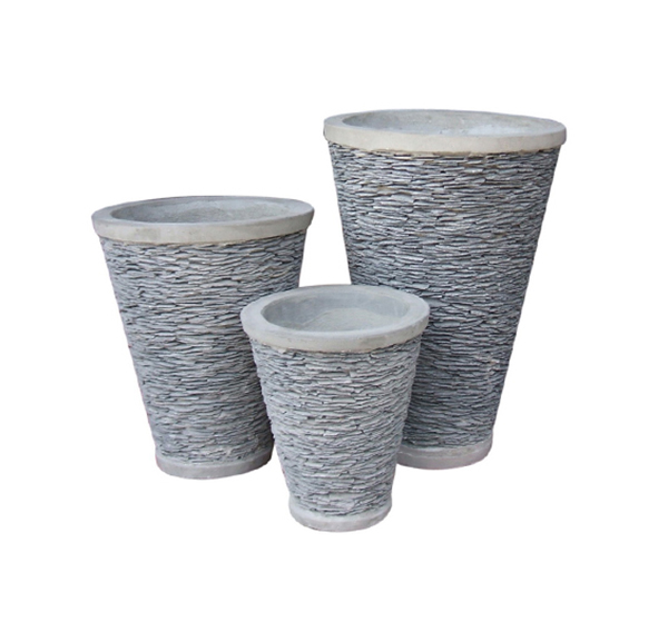 Stone Mosaic Pot Cement TQV_P26035