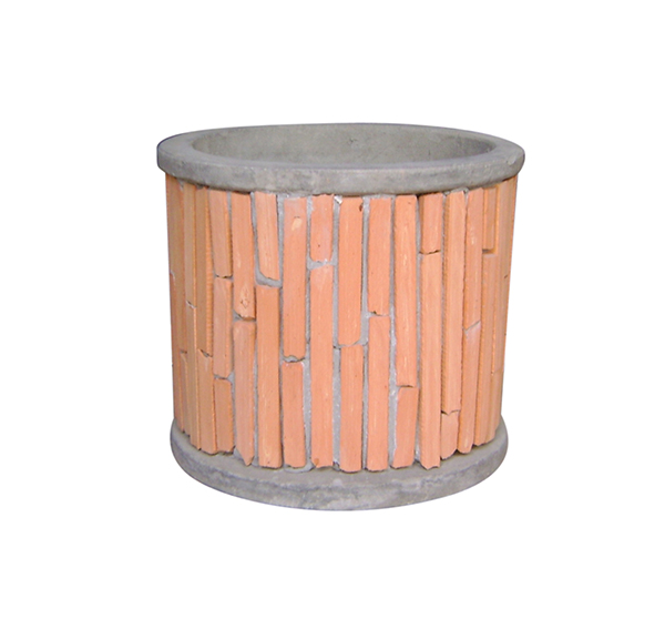 Teracotta Mosaic Pot Cement TQV_P26010