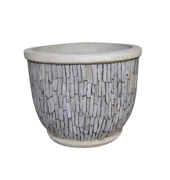 Stone Mosaic Pot Cement TQV_P26011
