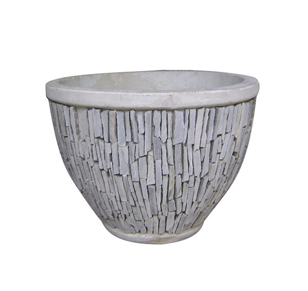 Stone Mosaic Pot Cement TQV_P26012