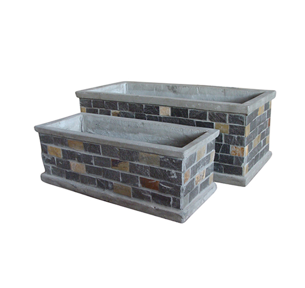 Stone Mosaic Pot Cement TQV_P26026