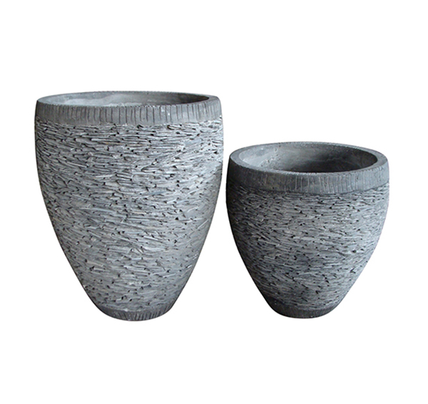 Stone Mosaic Pot Cement TQV_P26032