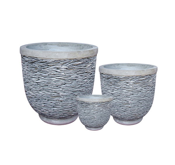 Stone Mosaic Pot Cement TQV_P26036