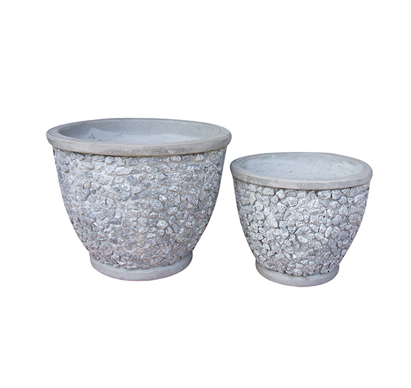 Stone Mosaic Pot Cement TQV_P26037