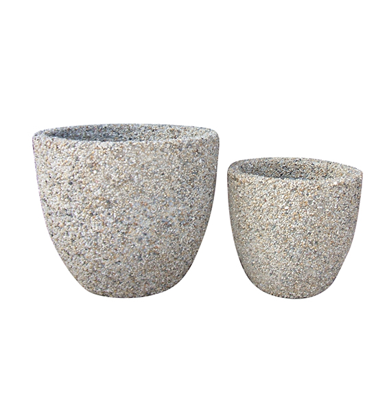 Stone Mosaic Pot Cement TQV_P26045
