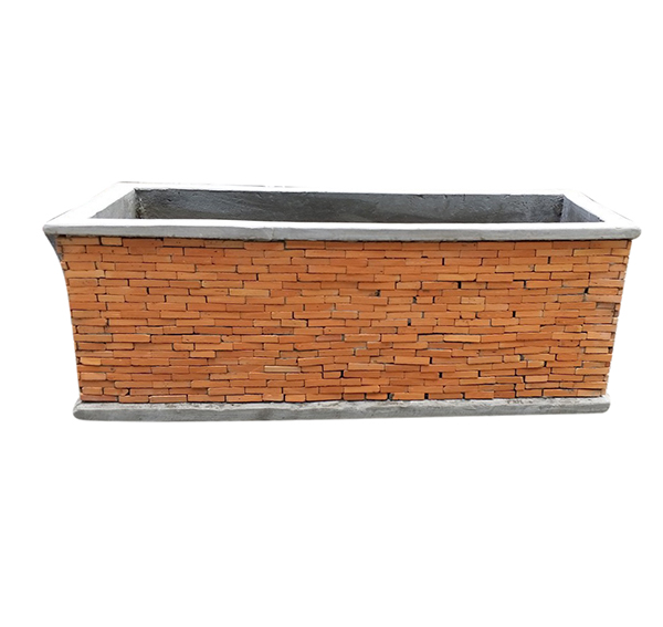 Teracotta Mosaic Pot Cement TQV_P26068